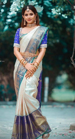 Shubh Lichi Slik Banarasi Saree