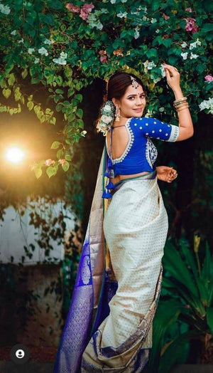 Shubh Lichi Slik Banarasi Saree