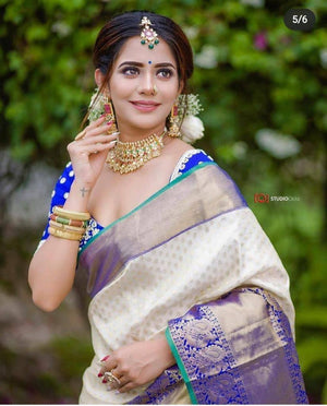 Shubh Lichi Slik Banarasi Saree