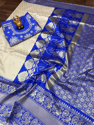 Shubh Lichi Slik Banarasi Saree