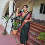 Shubh Lichi Slik Banarasi Saree