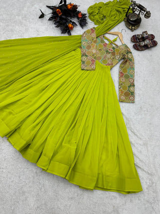Zoya Designer Party Gown & Dupatta Set