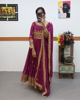 Zoya Designer Party Gown & Dupatta Set