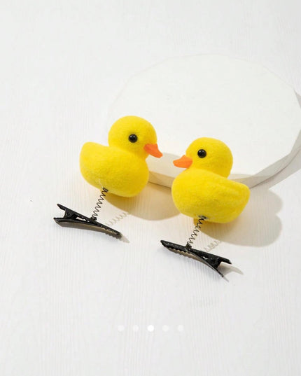 Fluffy Duckling Hair Clips – Cute Duck Alligator Clip (VT-28)