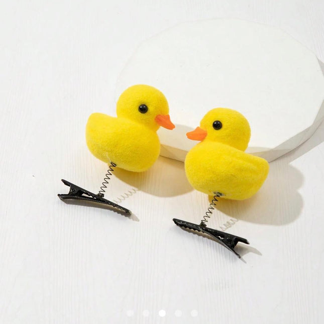 Fluffy Duckling Hair Clips – Cute Duck Alligator Clip (VT-28)