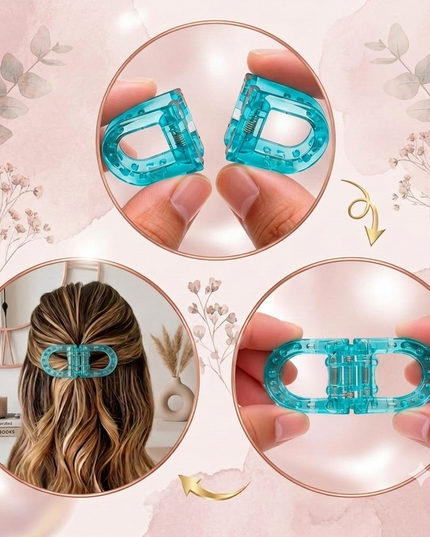 Magnetic Hair Clip – Double Loop Chain-Link Design | No-Crease Strong Hold Clip for All Hair Types (VT-34)