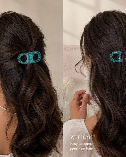 Magnetic Hair Clip – Double Loop Chain-Link Design | No-Crease Strong Hold Clip for All Hair Types (VT-34)