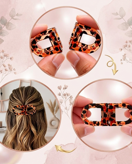 Magnetic Hair Clip – Double Loop Chain-Link Design | No-Crease Strong Hold Clip for All Hair Types (VT-35)