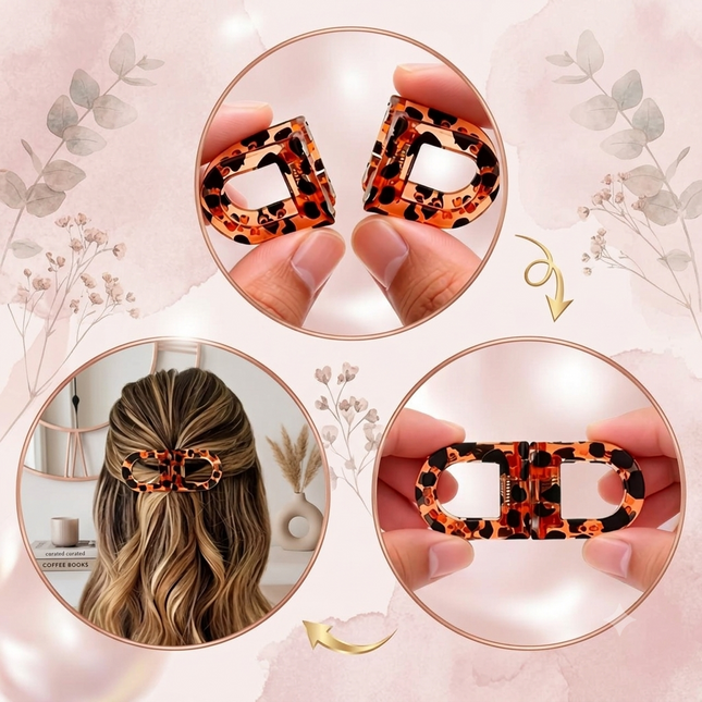 Magnetic Hair Clip – Double Loop Chain-Link Design | No-Crease Strong Hold Clip for All Hair Types (VT-35)