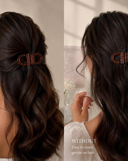 Magnetic Hair Clip – Double Loop Chain-Link Design | No-Crease Strong Hold Clip for All Hair Types (VT-35)