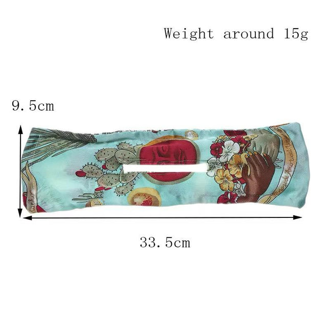 Lazy Person's Bow Bun Maker – Printed Silk-Feel Twist Hair Tool | Floral Cactus Print Bow Hair Wrap (VT-37)