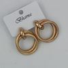 Looped Dull Gold Hoop Fashion Earrings (DESIGN 20)