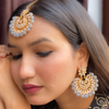 Grey Pearl Maang Tikka Jewelry Set (DESIGN 409)