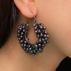 Beaded Black Oxidised Jhumki (DESIGN 107)