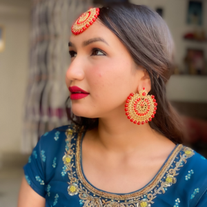 Fireball Maang Tikka Jewelry Set (DESIGN 421)