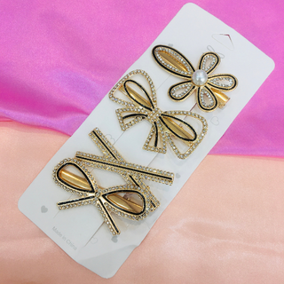 Bow Patterned Hair Clips Jewelry (DESIGN 104)