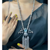 Bead and Fringe Oxidised Necklace (DESIGN 63)