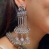 Fringe Flair Oxidised Jhumkas (DESIGN 134)