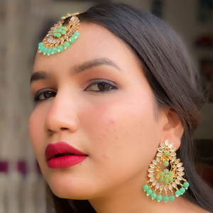 Aqua Maang Tikka Jewelry Set (DESIGN 430)