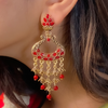 Strings of Fire Oxidised Jhumka (DESIGN 402)