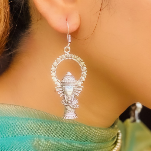 Divine Reverence Oxidised Jhumkis (DESIGN 359)