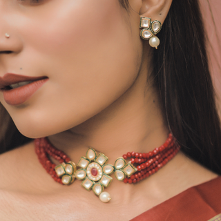 Kundan Traditional Necklace Jewellery Set for Women (DESIGN 261)