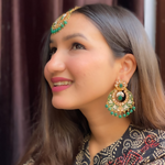 Green Grace Maang Tikka Jewelry Set (DESIGN 417)