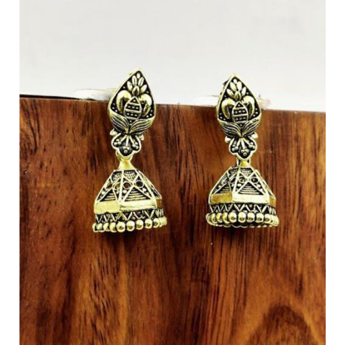 Golden Glory Oxidised Mini Jhumki (DESIGN 1020)