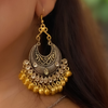 Gold and Silver Dangling Oxidised Jhumkas (DESIGN 24)