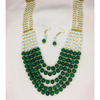 Green Pearl String Kundan Traditional Jewelry Set (DESIGN 211)