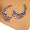 Mosaic Arc Oxidised Jhumkis (DESIGN 480)