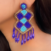 Mykonos Magic Embroidered Fashion Earrings (DESIGN 403)