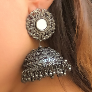 Enchanting Mirror Motif Jhumkas (DESIGN 211)