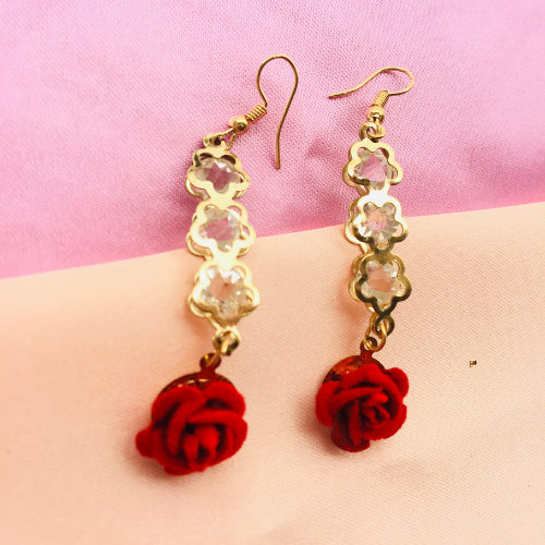 Rose Radiant Gold Earrings (DESIGN 665)