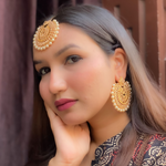 Golden Gaze Maang Tikka Jewelry Set (DESIGN 404)