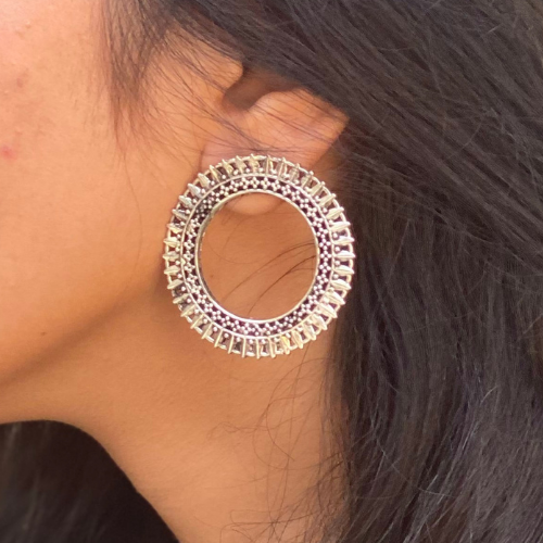 Cryptic Hoops Oxidized Jhumki (DESIGN 187)