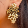 Gilded Pearl Bouquet Fashion Earrings (DESIGN 47)