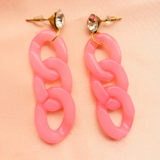 Pink Link Fahion Earrings (DESIGN 667)