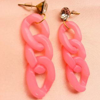 Pink Link Fahion Earrings (DESIGN 667)