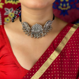 Afghani Motif Oxidised Necklace (DESIGN 96)