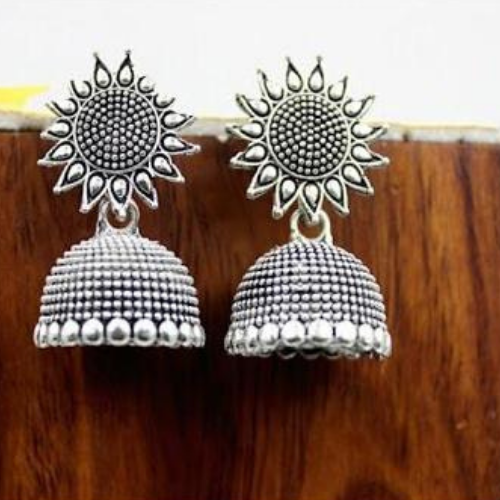 Traditional Twirls Oxidised Mini Jhumki (DESIGN 1036)