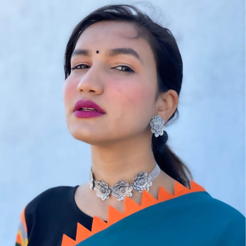 Afgani German Silver Oxidized Necklace for Women (DESIGN 12)