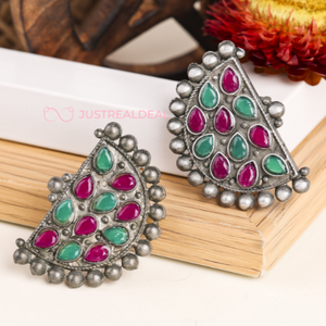 Iconic Bling Oxidised Jhumkis (DESIGN 575)