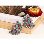 Iconic Bling Oxidised Jhumkis (DESIGN 575)