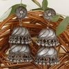 Afgani German Silver Oxidized Jhumka Earrings for Women (DESIGN 489)