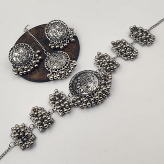 Ornate Beauty Oxidised Necklace (DESIGN 106)