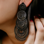 Magnificent Regalia Oxidised Jhumka (DESIGN 371)