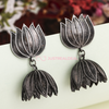 Lotus Lustre Oxidised Jhumkis (DESIGN 578)