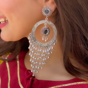 Radiant Hoops Oxidised Jhumka (DESIGN 08)