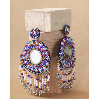 Afgani German Silver Oxidized Jhumki Earrings for Women (DESIGN 580)